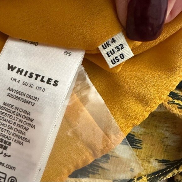 Whistles Ines Ikat Animal Print Long Sleeve Midi Dress Size 0 NWOT Autumncore - Picture 13 of 16
